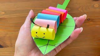 Cute Paper Bugs - Сrafts for toddlers Nursery Craft Ideas Moving Paper Toy #papercraftforschool