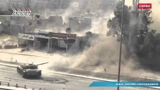Уличные бои в Сирии. Наши дни. Видеокамеры на танках.