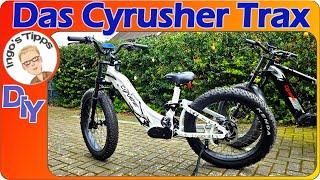 Cyrusher Trax E-Bike Aufbau Fahren erster Eindruck Tuning-Anleitung auf 750W u. 45kmh  IngosTipps