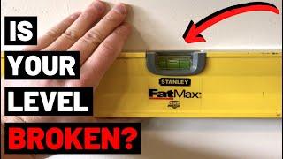 IS YOUR LEVEL ACCURATE? Heres How To Tell...Broken Bubble Level  Spirit Level