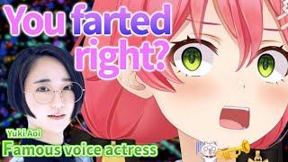 Idol Sakura miko was accused by a famous voice actress that she farted hololive Eng sub