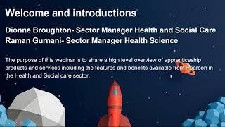 Apprenticeships Product Awareness webinar - Care Services