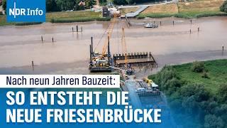 So entsteht die neue Friesenbrücke Schwimmkran bringt erstes Bauteil über Ems  NDR Info