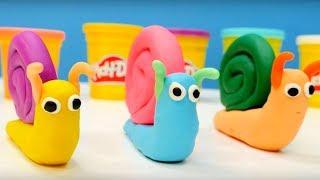 Caracoles juguetes de Play Doh plastilina. Vídeos para niños.