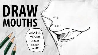 How to draw hot mouths & lips  Tutorial  DrawlikeaSir