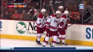 Nathan Gerbe between legs shot beats Steve Mason