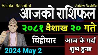 Aajako Rashifal Baisakh 20  2 May 2024 Todays Horoscope arise to pisces  Nepali Rashifal 2081