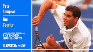 Pete Sampras vs. Jim Courier Extended Highlights  1995 US Open Semifinal