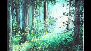 Misty Forest in Oil Pastel Easy Tutorial