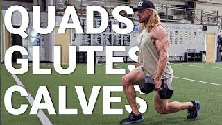 KILLER QUADS GLUTES & CALVES WORKOUT ️ Buff Dudes Home Gym Plan Stage 4 Day 1