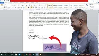 How To Add Your Personal Signature In Your Document Your Signature Like a Pro.....
