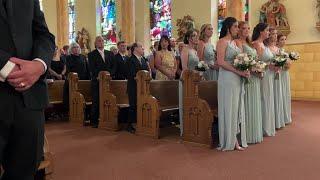 Watch Now Flash mob sings Stand By Me during church wedding in Auburn