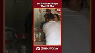 Watch Bengal CM Mamata Banerjee Makes And Serves Tea At Stall In Malbazar  Shorts
