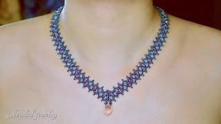 Beautiful beaded necklace. How to make beaded jewelry