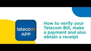 How to Pay Your  Telecom Bill Download Your Statement and  View Your Receipt