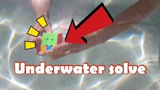 Underwater Rubiks cube solve