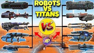  ROBOT VS TITAN WEAPONS COMPARISON  WAR ROBOTS WR 
