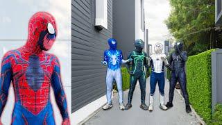 SUPERHEROs Story 2  Hey Red Spider-Man Wake Up. We Are Friends  Special Live Action 