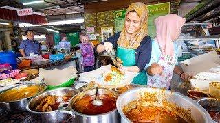 Street Food Malaysia  NASI KERABU + Malay Food Tour in Kelantan Malaysia