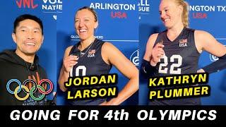 4 Time Olympian Jordan Larson  Kathryn Plummer Interview  VNL Womens 2024