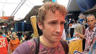 Surviving Jakartas CRAZY Discount Market  Tanah Abang Market Hunt vlog 