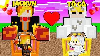 JACK VÀ TÔ GÀ THỬ THÁCH 24 GIỜ XÂY HẦM BÍ MẬT CẶP ĐÔI TÌNH YÊU TRONG MINECRAFT* XÂY HẦM JACK X TÔ GÀ