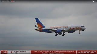 ️ Jet2 757 Hydraulic Emergency Landing  23L  Manchester Airport   LIVE