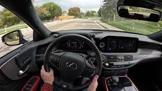 POV 2023 Lexus LS 500 F-Sport Sedan Around Town Drive