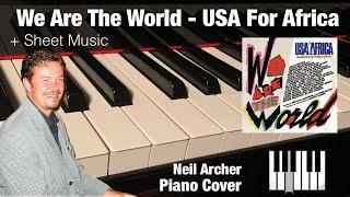 We Are The World - USA For Africa  Michael Jackson - Piano Cover + Sheet Music