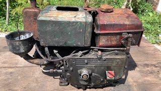 Complete Restoration of Old D8 Diesel Engines Severely Damaged  Old Rusty Diesel Engine Restoration