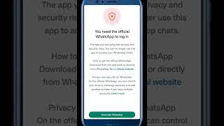 You need the official whatsapp to log in gb whatsapp  whatsapp nahi chal raha hai kya kare #shorts