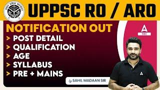 UPPSC RO ARO 2023 Notification Out  Post Detail Qualification Age Syllabus  Full Details
