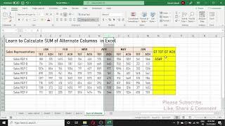 Calculate SUM of Alternative Column or Row Data in Excel Calculate Sum of Every Next Row in Excel