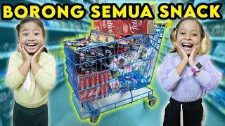 BORONG SEMUA SNACK DI SUPERMARKET YANG DI PEGANG ALUNA DAN AMANDA‼️