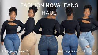 Affordable Fashion Nova jeans try on haul Thick girl approved? Sizes 5 -7 HaZel A