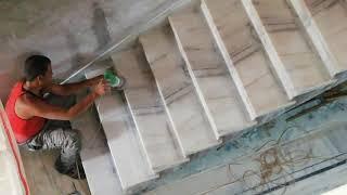 Marble Staircase Molding Polishing  Stairs Molding Polish  How to Polish