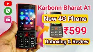 New Karbonn Bharat A1 Jio Inside 4G   Jio Bharat A1 4G Unboxing & Review  Karbonn Bharat A1