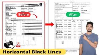 How to Fix Hp Laserjet Printer Printing Vertical & Horizontal Black Lines 2023  Black Line Printing