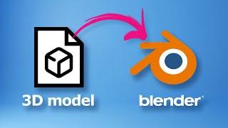 Blender How to import model with textures for obj fbx 3ds glb 3d files