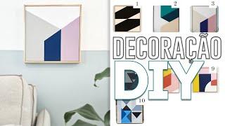 Decore Gastando Pouco - DIY - Faça você mesmo um Quadro Geométrico