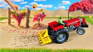 top most creative scientific idea  mini tractor is plowing for the cultivation of grapes part 3