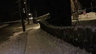 ASMR Late Night Walk in the Snow