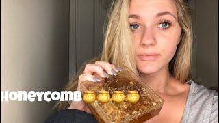 ASMR-SATISFYING EATING RAW HONEYCOMB