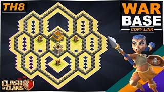 BEST TH8 Base 2021 Copy link  COC Town Hall 8 TH8 war Base - Clash of Clans