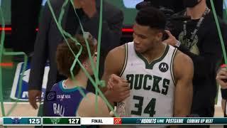 Giannis stole LaMelo Ball away from DeMarcus Cousins for a jersey swap 