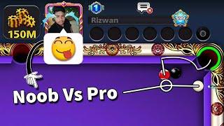 Can we win 150M Coins  Noob Player Vs Pro 8 ball pool