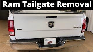 How To Remove A 2009 - 2021 Dodge Ram Tailgate - Take Off Replace Replacement Video Tutorial