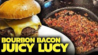 Bourbon Bacon Jam Juicy Lucy on the Pit Boss Lexington 500 Onyx