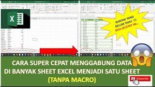 How to Merge Many Excel Sheets into One Without VBA Macro or Add-in