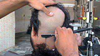 Damage Hair Fall  Head Shave  ASMR